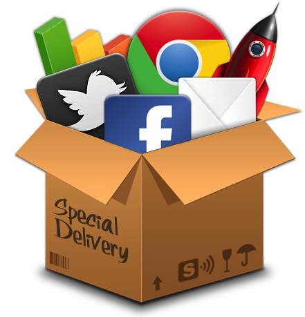 email marketing social media box