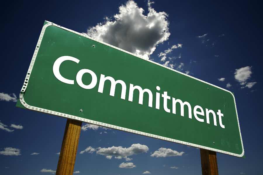 Being Committed Commitment sign