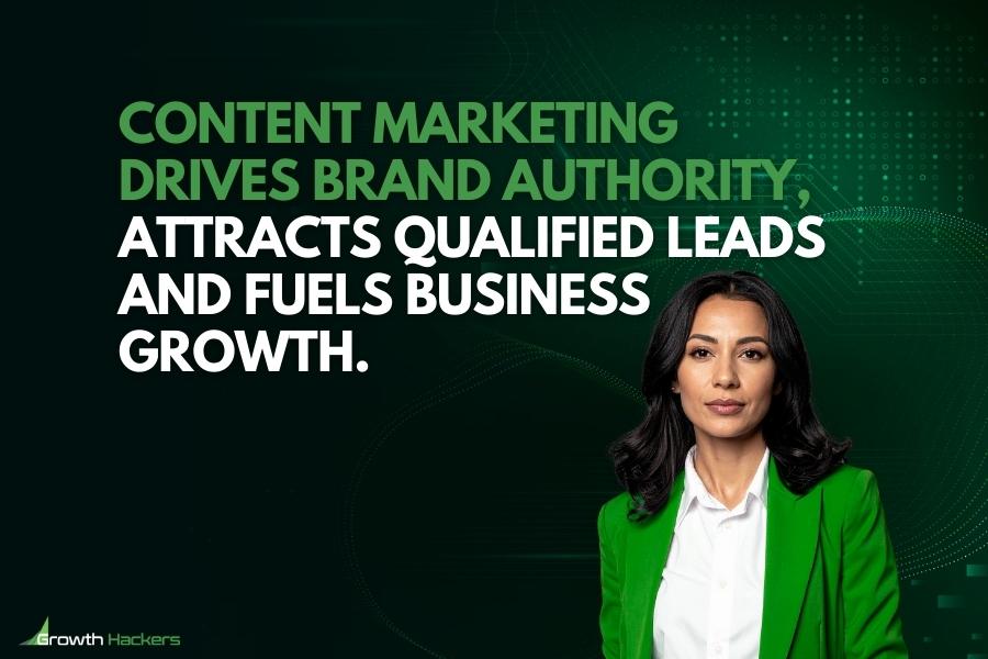 Content marketing drives brand authority attracts qualified leads and fuels business growth