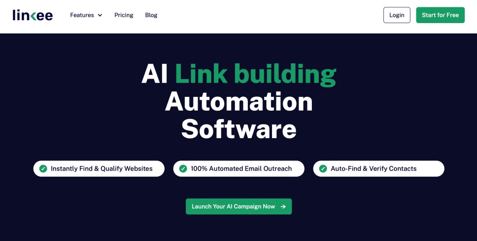 Linkee Best AI Link Building Automation Software