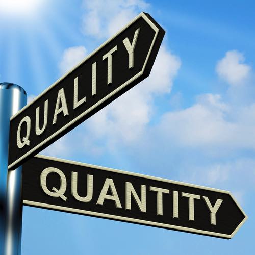 Content Quality vs Quantity Steet Signs
