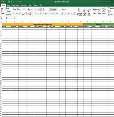 Excel Spreadsheet Emply Template