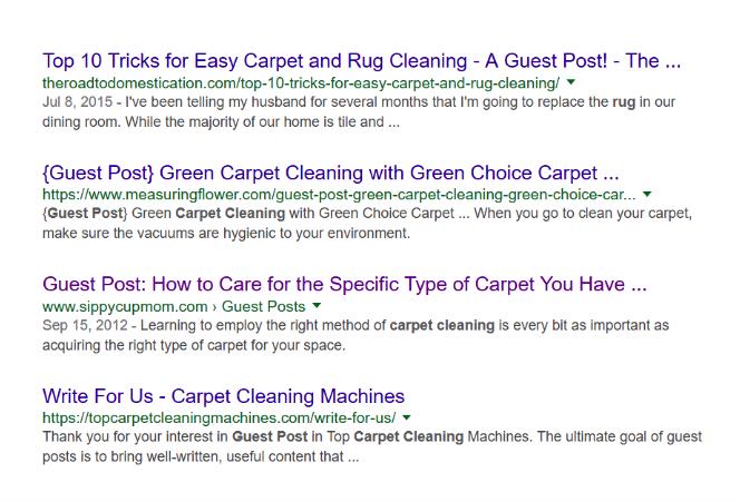 Guest Posting Google Search Results