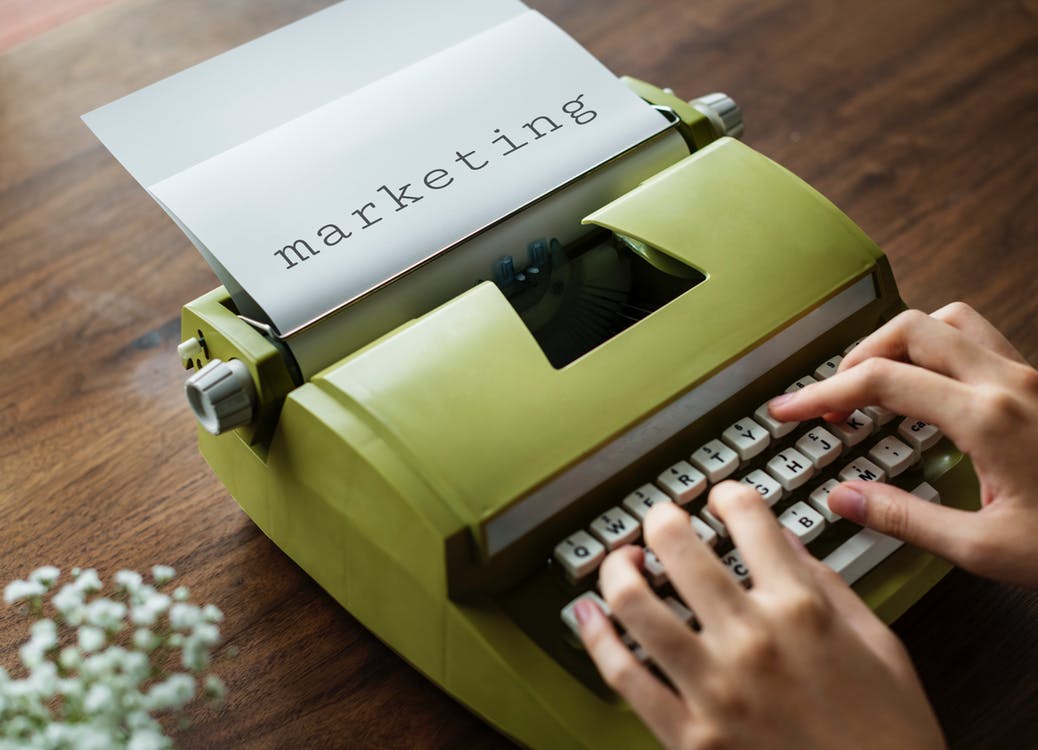 Old Style Marketing Typing Typewriter Copywriting