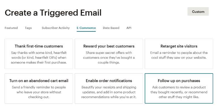 Create Triggered Email Marketing Mailchimp Automation Sequence Drip