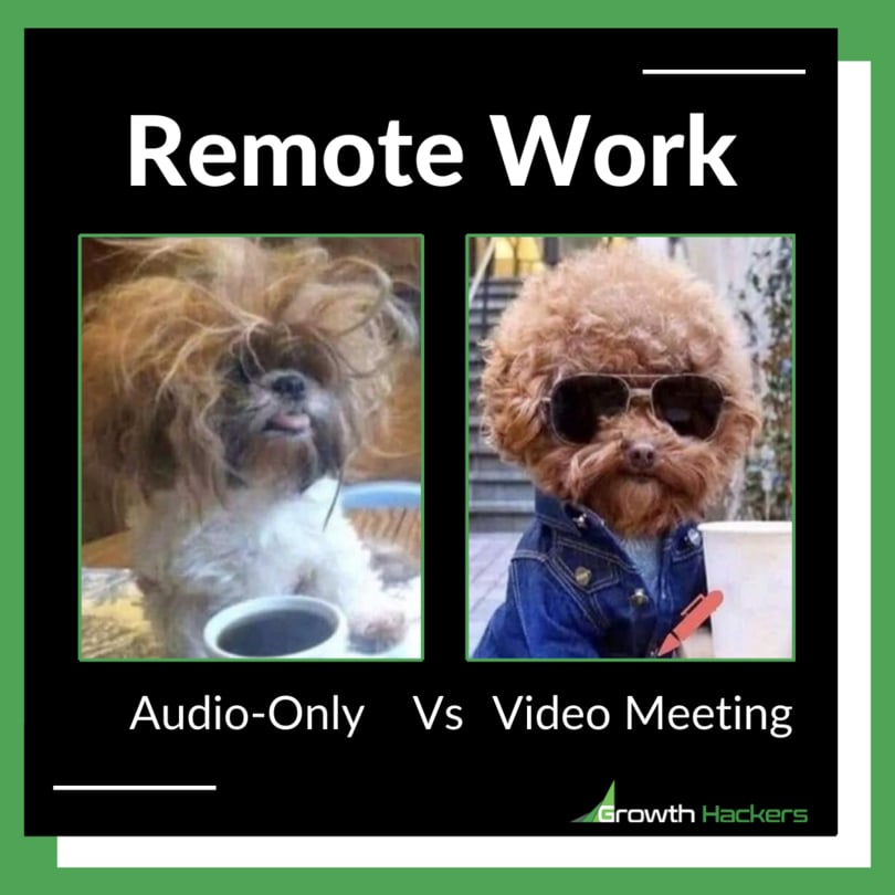 Remote Work. Audio-Only Vs Video Meeting