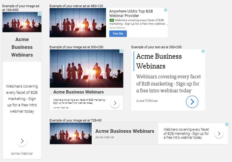 Google Programmatic Display Ads Sample Example