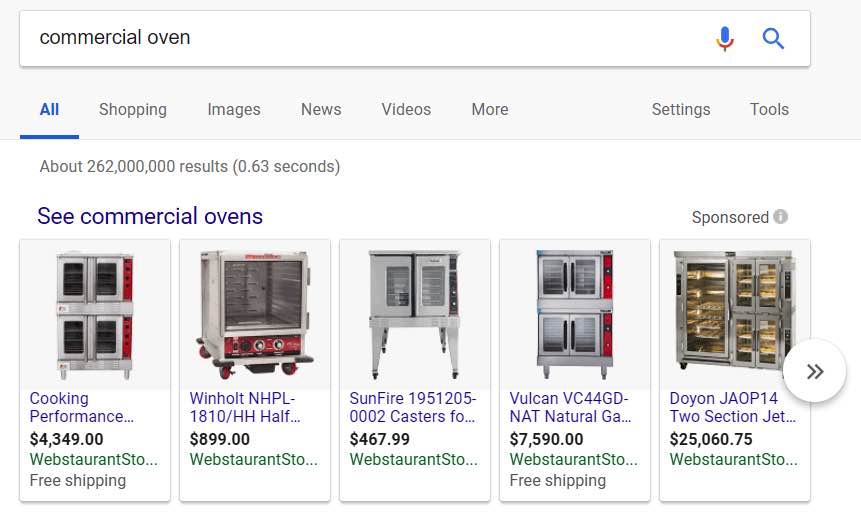 Google Shopping Ads Sample Example