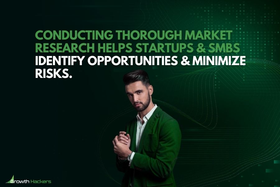 Conducting thorough market research helps startups and small businesses identify opportunities minimize risks