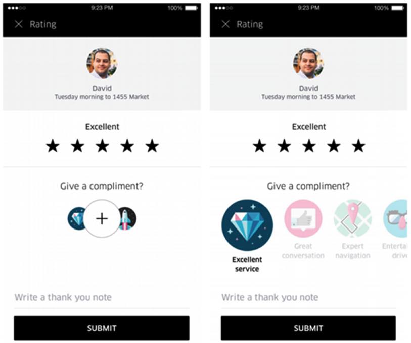 Uber Ask for Feedback Rating