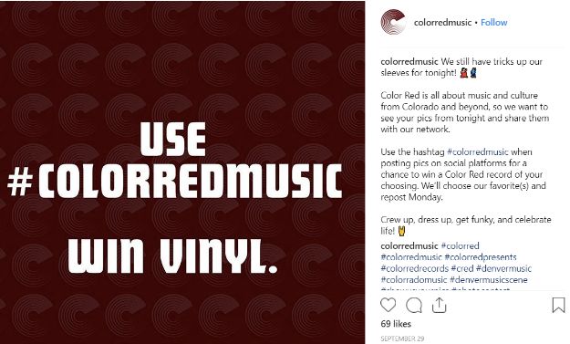 Color Red Music Instagram Promotion