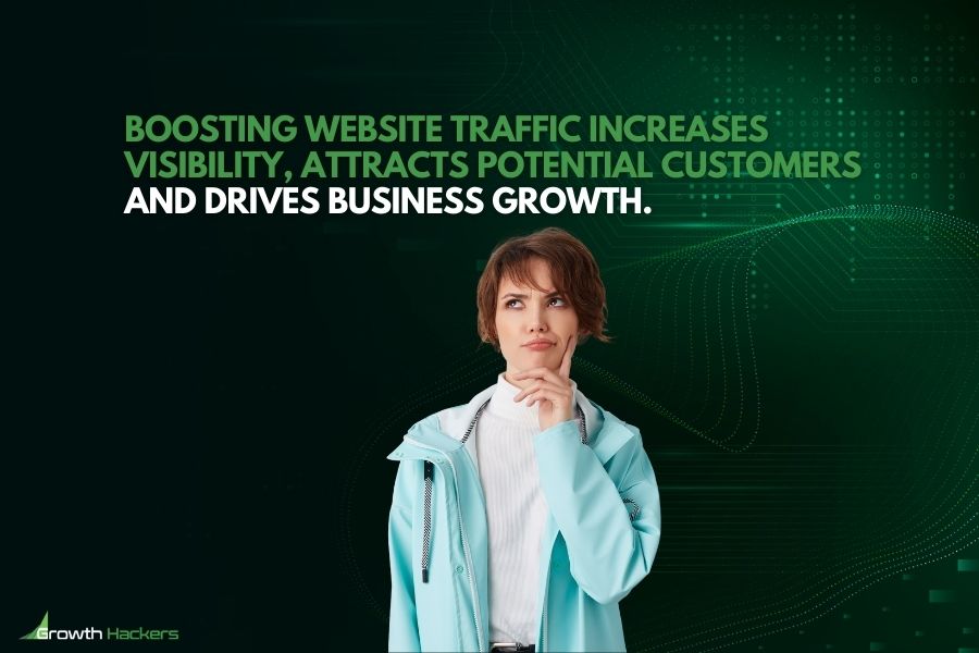 Boosting website traffic increases visibility attracts potential customers and drives business growth