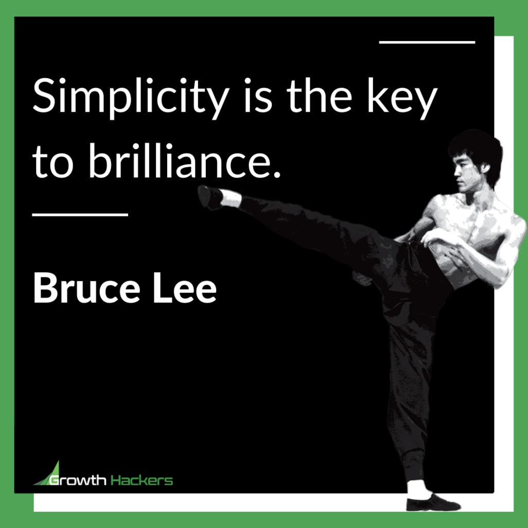 Simplicity is the key to brilliance. Bruce Lee Inspirational Motivational Quotes