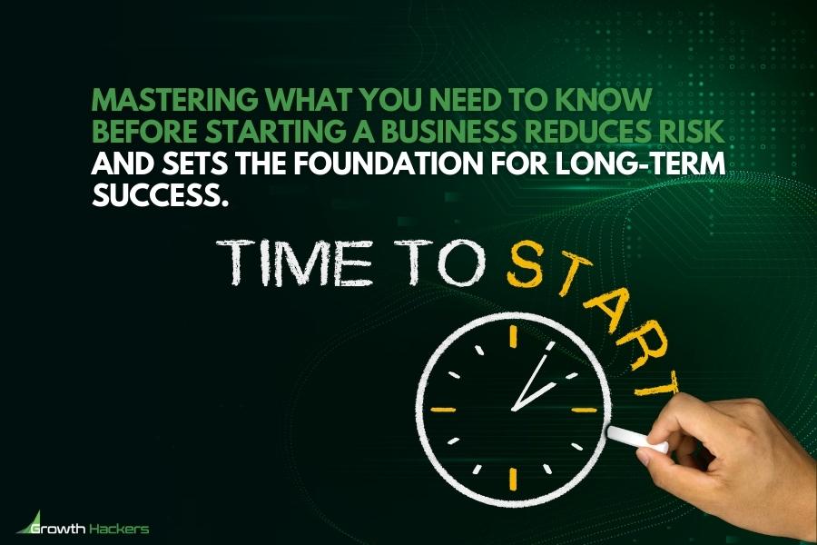 Mastering what you need to know before starting a business reduces risk and sets the foundation for long-term success