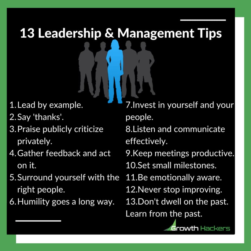13 Leadership & Management Tips Lead by Example
