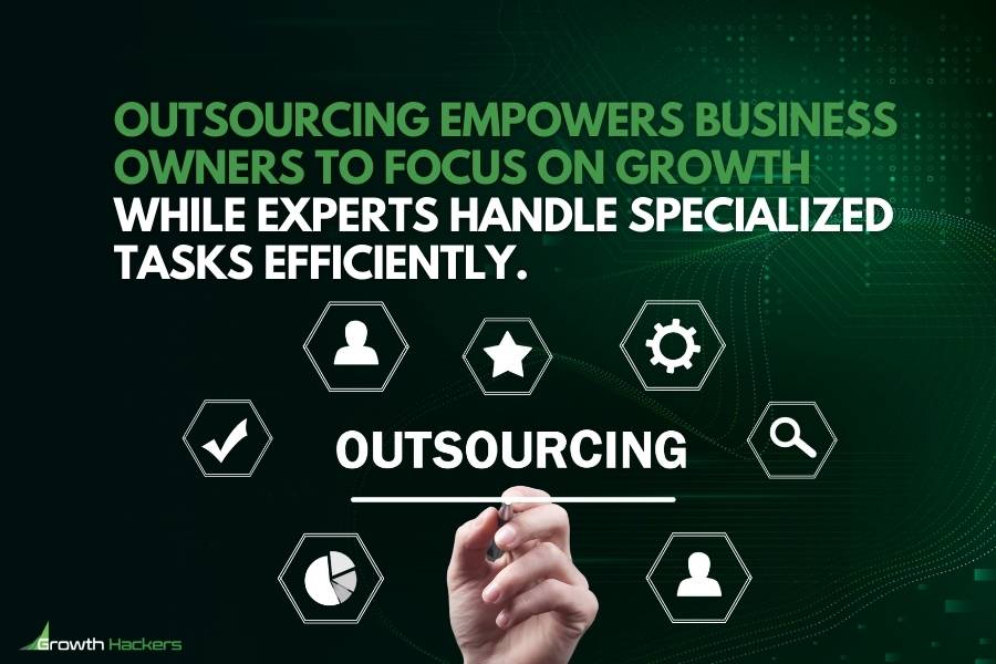 Outsourcing empowers business owners to focus on growth while experts handle specialized tasks efficiently