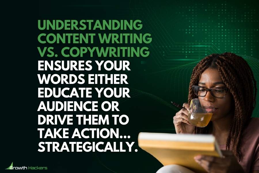 Understanding content writing vs. copywriting ensures your words either educate your audience or drive them to take action... strategically