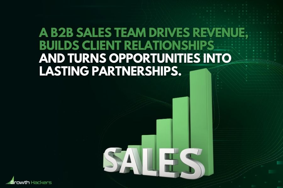 A B2B sales team drives revenue builds client relationships and turns opportunities into lasting partnerships