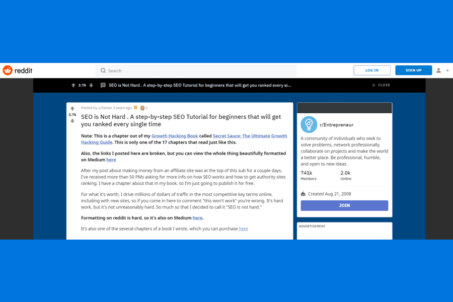 SEO is Easy Reddit Search Engine Optimization