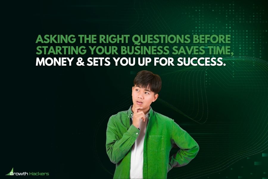 Asking the right questions before starting your business saves time money and sets you up for success