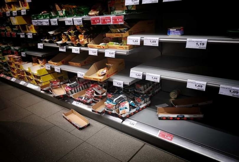 empty shelves in shop are a good example of scarcity marketing