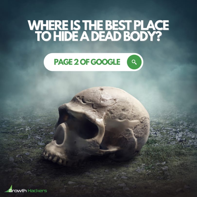 SEO Search Engine Optimization Where is the best place to hide a dead body? Page 2 of Google