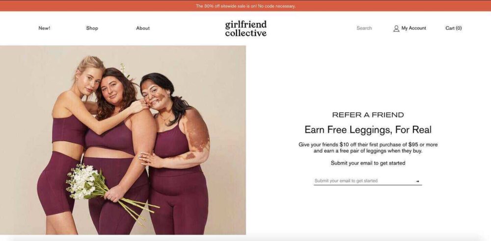 referral marketing girlfriend collective ROI