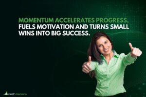 Momentum accelerates progress fuels motivation and turns small wins into big success