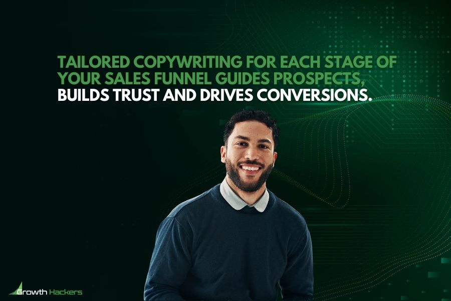 Tailored copywriting for each stage of your sales funnel guides prospects builds trust and drives conversions