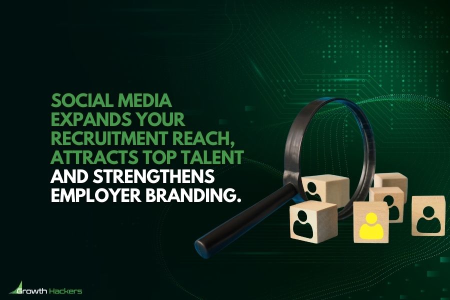 Social media expands your recruitment reach attracts top talent and strengthens employer branding