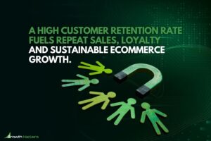 A high customer retention rate fuels repeat sales loyalty and sustainable eCommerce growth