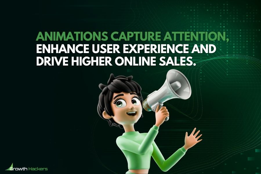 Animations capture attention, enhance user experience and drive higher online sales