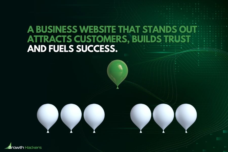 A business website that stands out attracts customers builds trust and fuels success