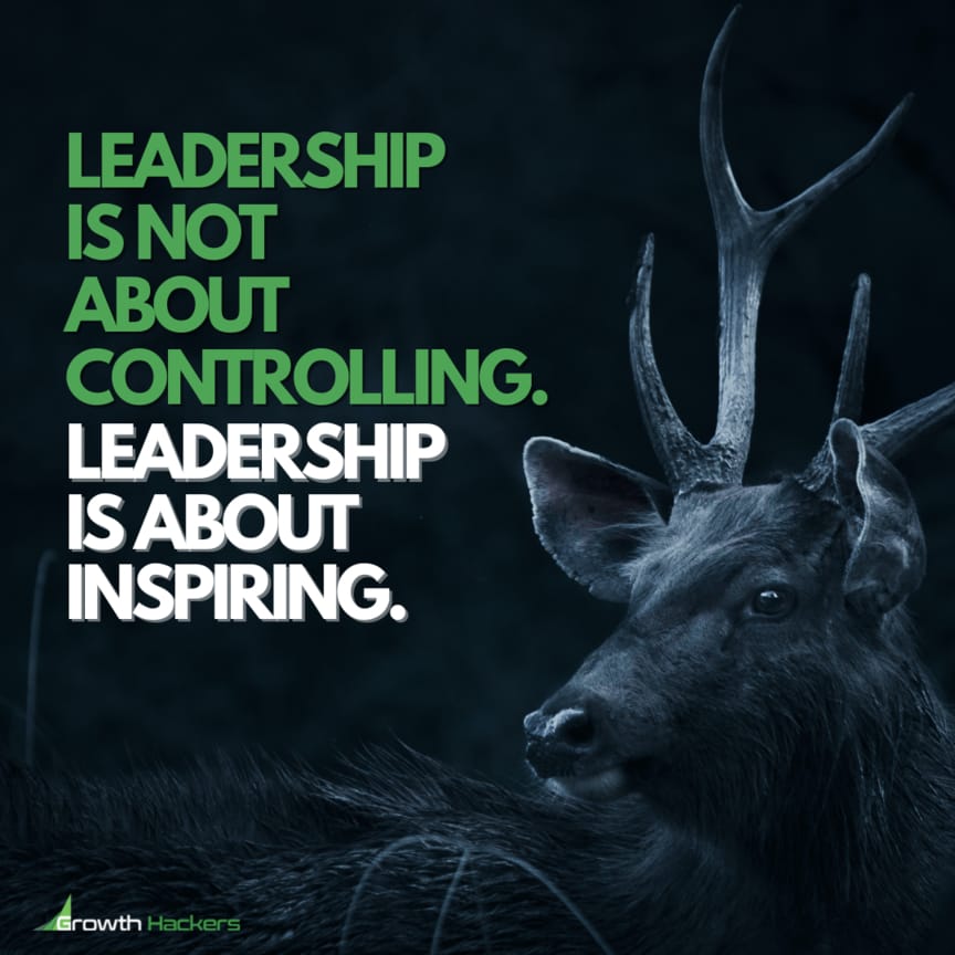 Leadership is NOT about Controlling. Leadership is about Inspiring. Quote Quotes