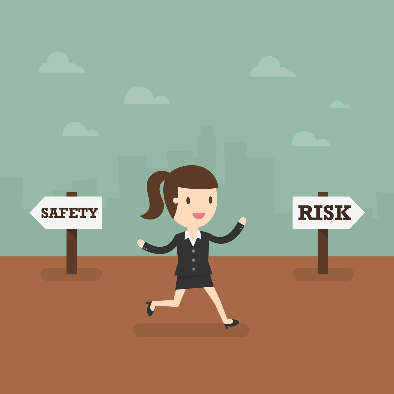 Woman Female Successful Entrepreneur Safety Risk Taking Taker
