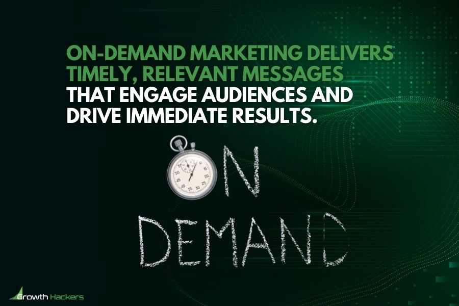 On-demand marketing delivers timely relevant messages that engage audiences and drive immediate results