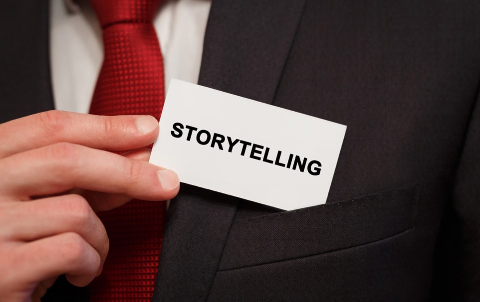 Storytelling Business Card Businessman Suit