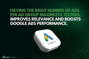 Having the right number of ads per ad group maximizes testing improves relevance and boosts Google Ads performance