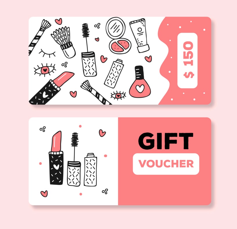 Makeup Skincare Gift Voucher Sales Page