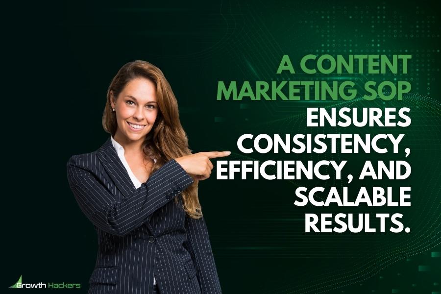 A content marketing SOP ensures consistency efficiency and scalable results