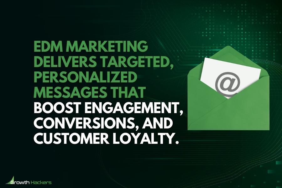 EDM marketing delivers targeted personalized messages that boost engagement conversions and customer loyalty