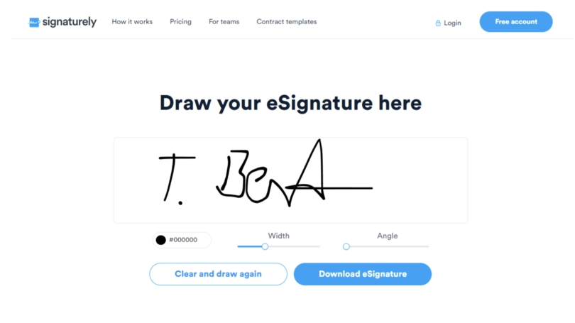 Signaturely online signature maker