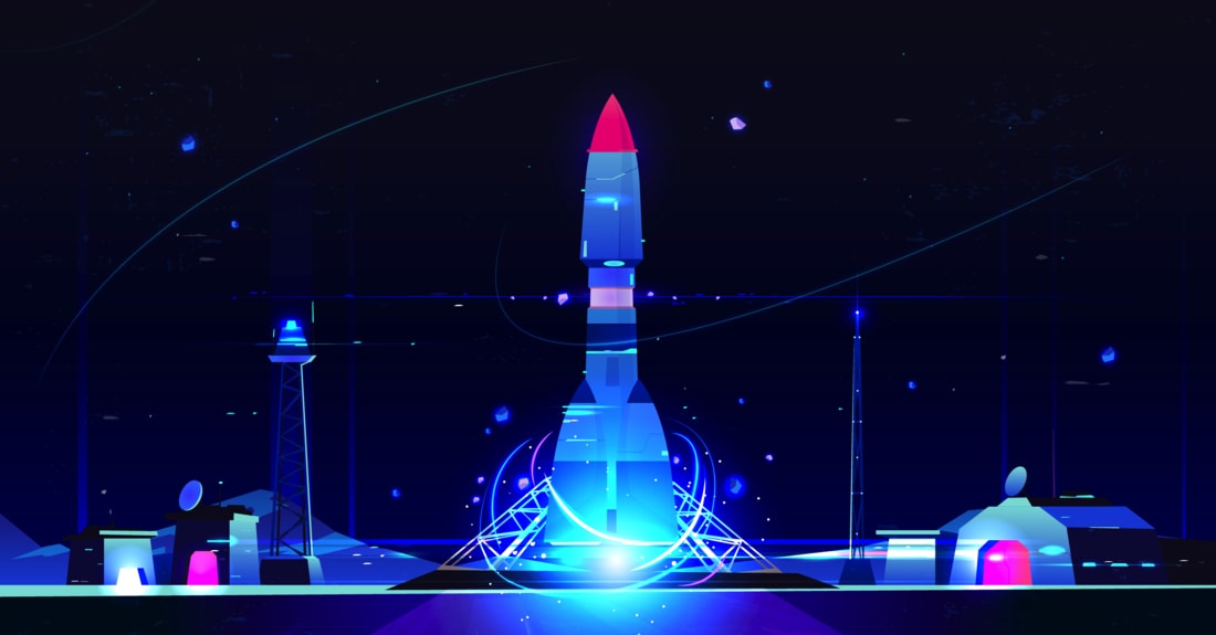 Startup Product Launch Marketing Rocket