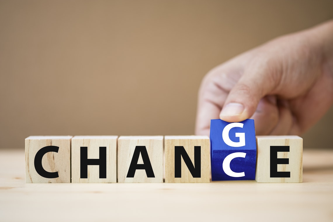 Accept Change Chance Wooden Letters Hand