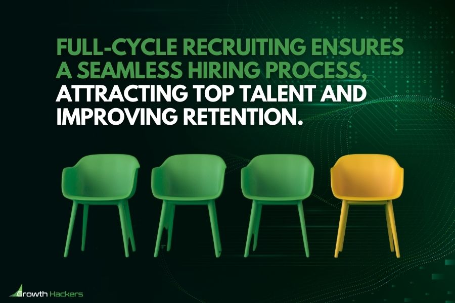Full-cycle recruiting ensures a seamless hiring process attracting top talent and improving retention