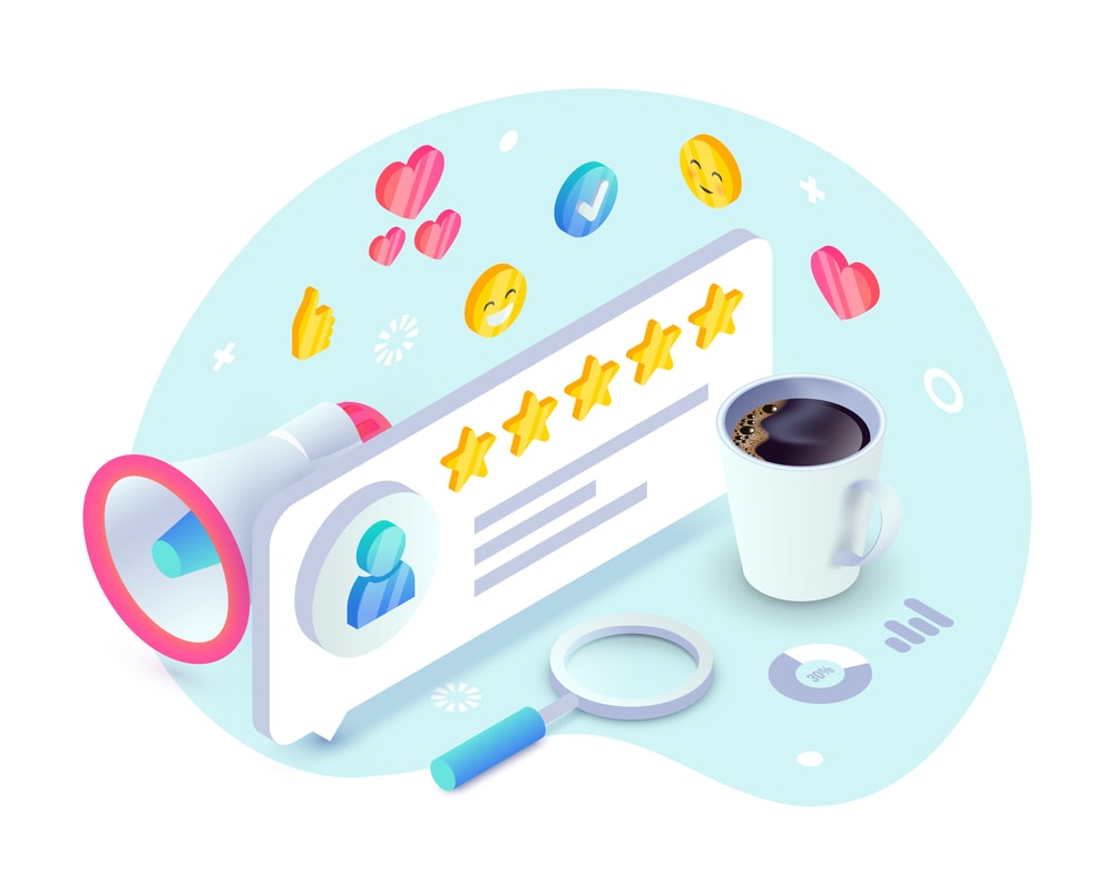 Positive Reviews Customer Feedback 5 Five Stars Success Satisfaction