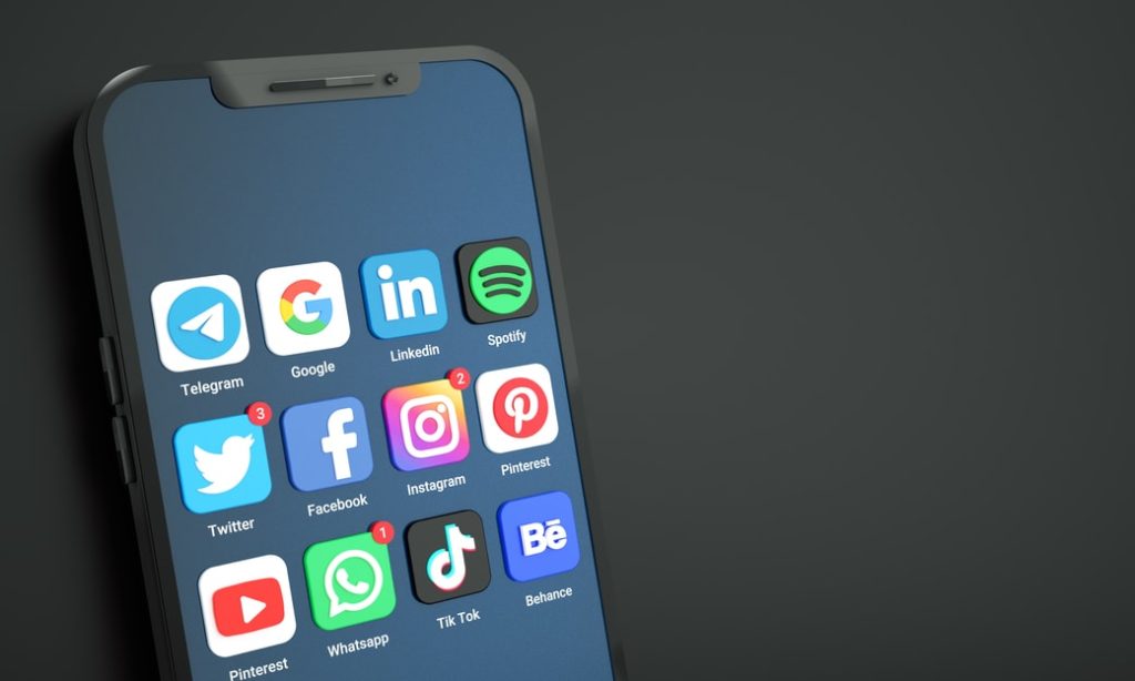 Social Media Advertising Marketing SMM Smartphone Icons