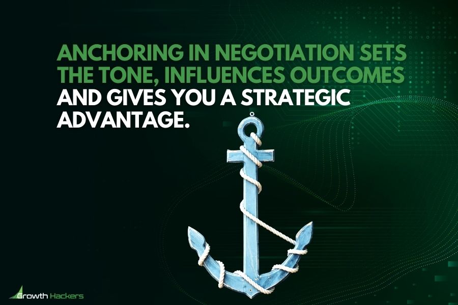 Anchoring in negotiation sets the tone influences outcomes and gives you a strategic advantage
