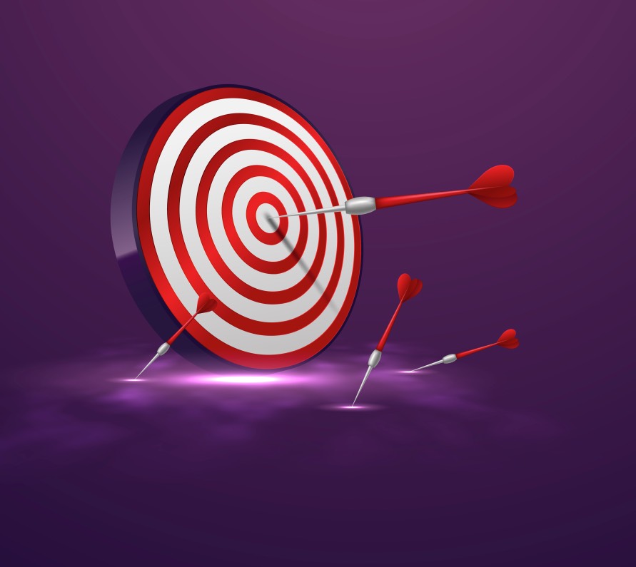 Define Goals Darts Target Bullseye Goal Objective