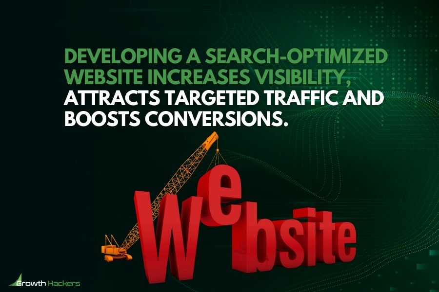 Developing a search-optimized website increases visibility attracts targeted traffic and boosts conversions